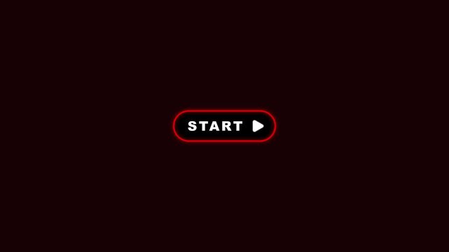 Futuristic Red Glow Start Button Overlay Background for User Action and Game Launch