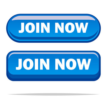 Join now button vector isolated illustration