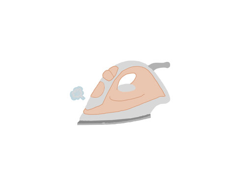 Pink Steam iron with floating steam