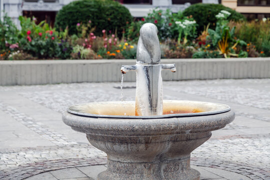 Mineral water spring fountain in Karlovy Vary