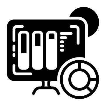 Stats icon, glyph icon style