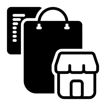 Shop icon, glyph icon style