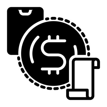 Payment icon, glyph icon style