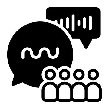 Meeting icon, glyph icon style