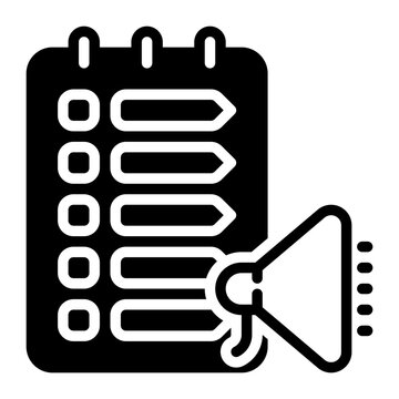 Marketing icon, glyph icon style