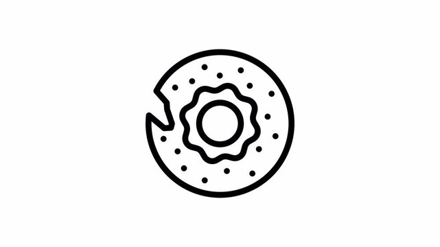 bagel minimalist stroke animation