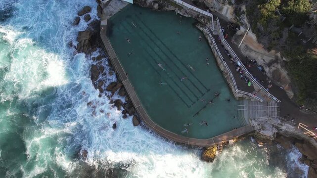 Bronte Pool from above