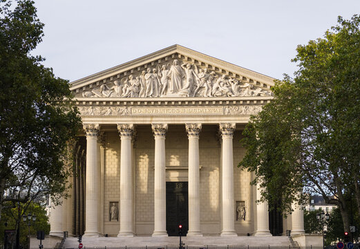 Eglise de la Madeleine, a neoclassical church, standing tall in Paris, France