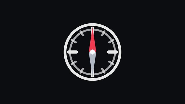 Three compass icons rotating on a dark background with needles