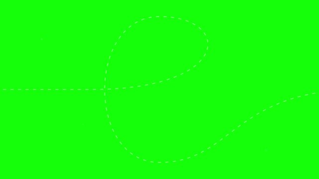 paper plane send message green screen vector graphic
