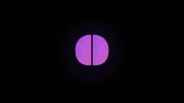 pulsing brain intelligence innovation icon vector animation