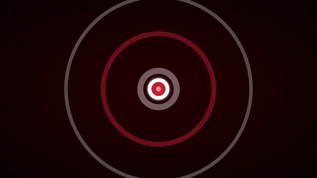 pulsing red target bullseye focus vector animation