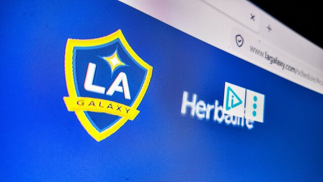 .a computer screen with LA Galaxy fc website displayed