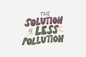 Fototapeta premium The solution is less pollution banner
