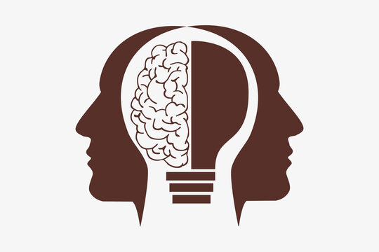 human head with brain