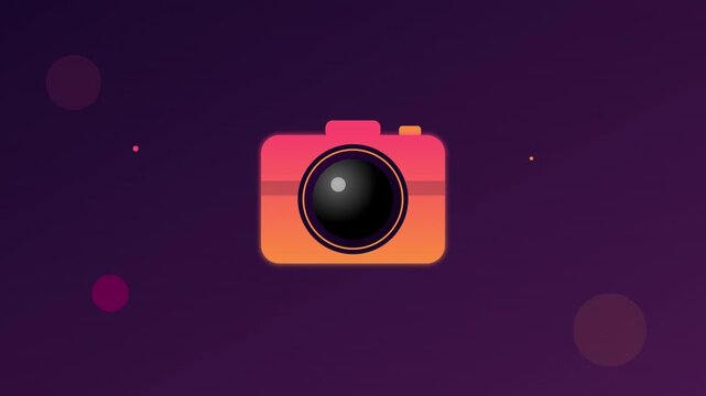Retro Sunset Camera Photography Lens Vector Motion
