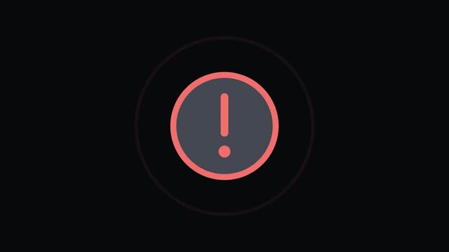 Service outage Animated Warning Icon Seamless Loop Motion Graphic Concept