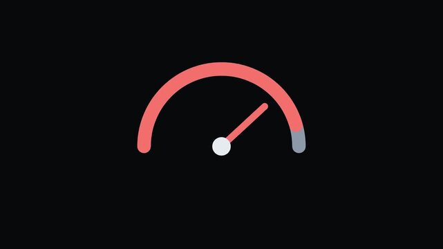 Quota exceeded Animated Warning Icon Seamless Loop Motion Graphic Concept