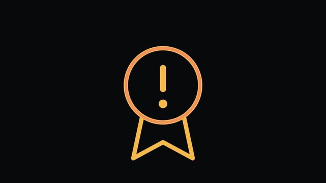 Certificate error Animated Warning Icon Seamless Loop Motion Graphic Concept