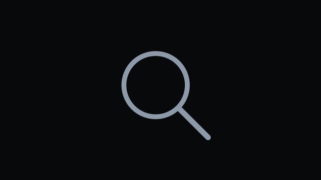 No results Animated Warning Icon Seamless Loop Motion Graphic Concept