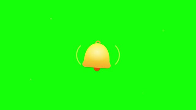 ringing notification bell icon yellow green screen