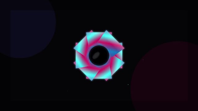 rotating camera lens photography icon vector animation