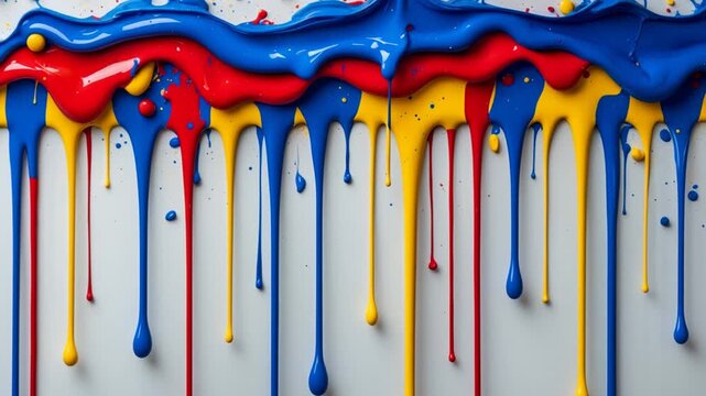 Abstract expressionism background with drip art colorful acrylic oil paints texture AI Generative