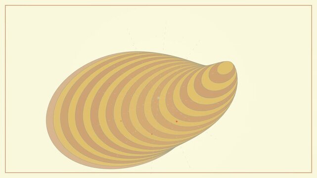 Abstract Geometric Cornucopia With Seasonal Fruits Animation