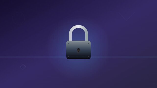 shaking grey lock secure safety vector loop