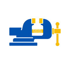 Obraz premium Bench Vise Hardware Tool Vector Icon