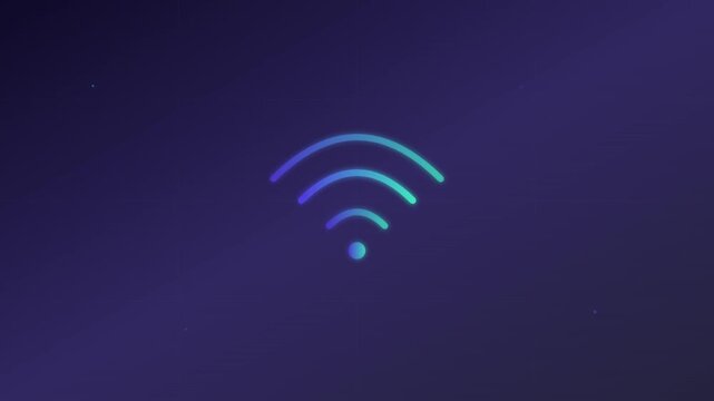 sleek wifi signal connection vector icon animation