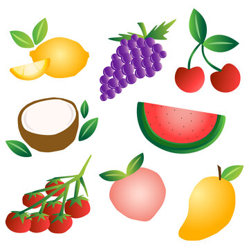 set of fruits
