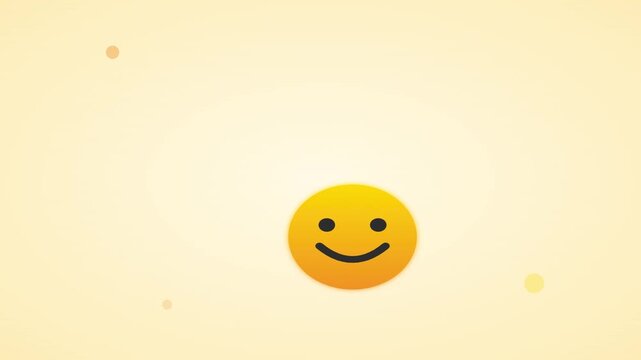 smiling face emoji bounce animation bright yellow palette