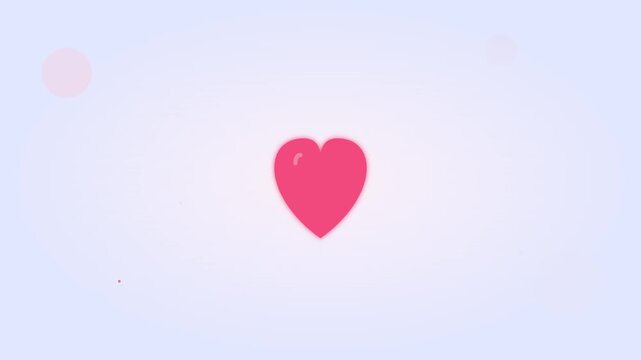 Social Media Engagement Like Heart Vector Animation