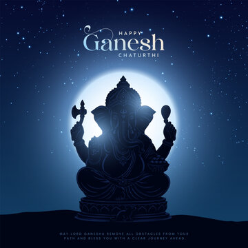 Happy Ganesh Chaturthi social media banner design with Lord Ganesh Vector. Lord Ganpati on Ganesh Chaturthi background. abstract vector illustration design background. 