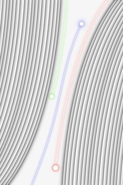 Abstract digital art with glowing line and white modern curve