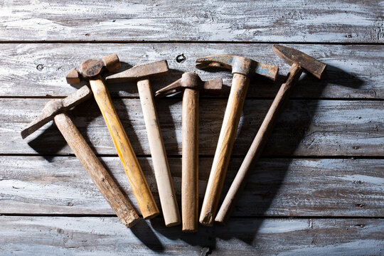 Old used hammer