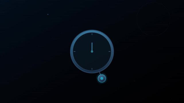 swinging pendulum clock time management icon animation