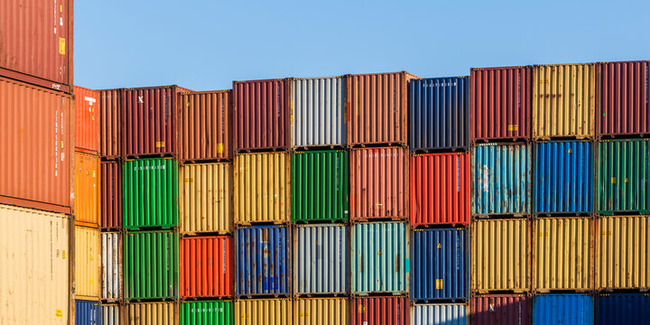 Germany, stacked containers