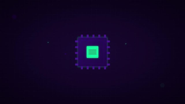 Tech Microchip Processor Hardware Circuit Board Icon
