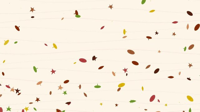 Abstract Autumn Particles Falling Motion Background