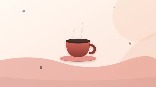 Vibrant Coffee Cup Morning Break Cafe Animation