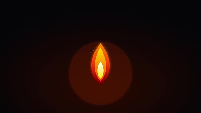 vibrant fire flame burning vector icon motion