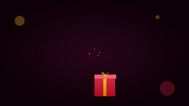 vibrant gift box surprise vector icon animation
