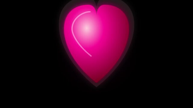 vibrant pulsing heart vector icon animation loop