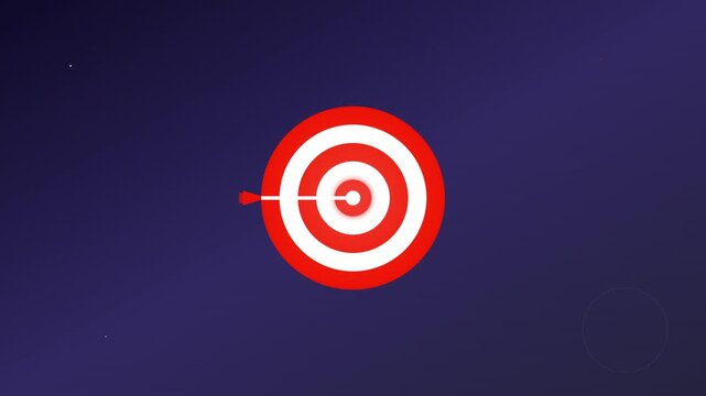 vibrant target goal accuracy vector icon animation