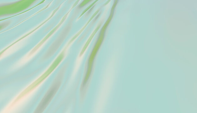 Blue silk fabric with smooth folds and shiny texture