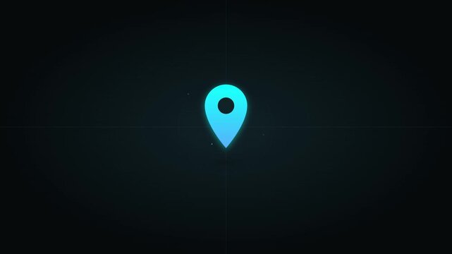 Vibrant Teal Location Pin Map Travel Vector Animation