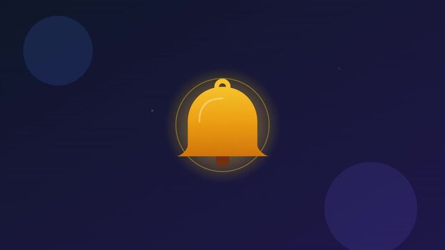 vibrating bell alert vector icon animation notify