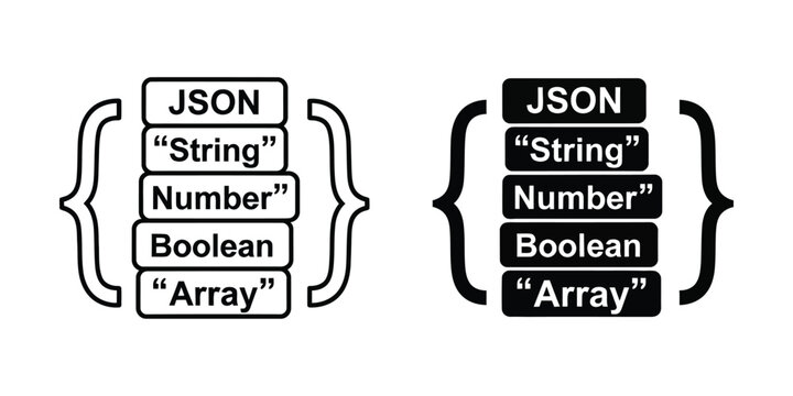 JSON data structure with string number boolean and array types in brackets